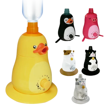 Humidificador Kooling de secado rápido. & largo - humedad duradera. Utilice una botella de agua para humidificar. Ligero y portátil. Diseño de dibujos animados de moda